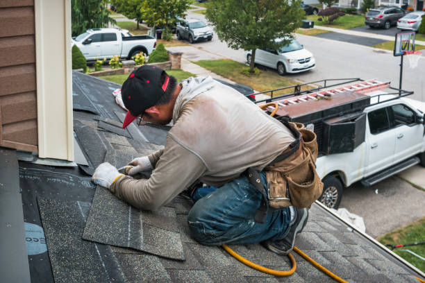 Professional Gutter Installation technician working in Millwood, VA